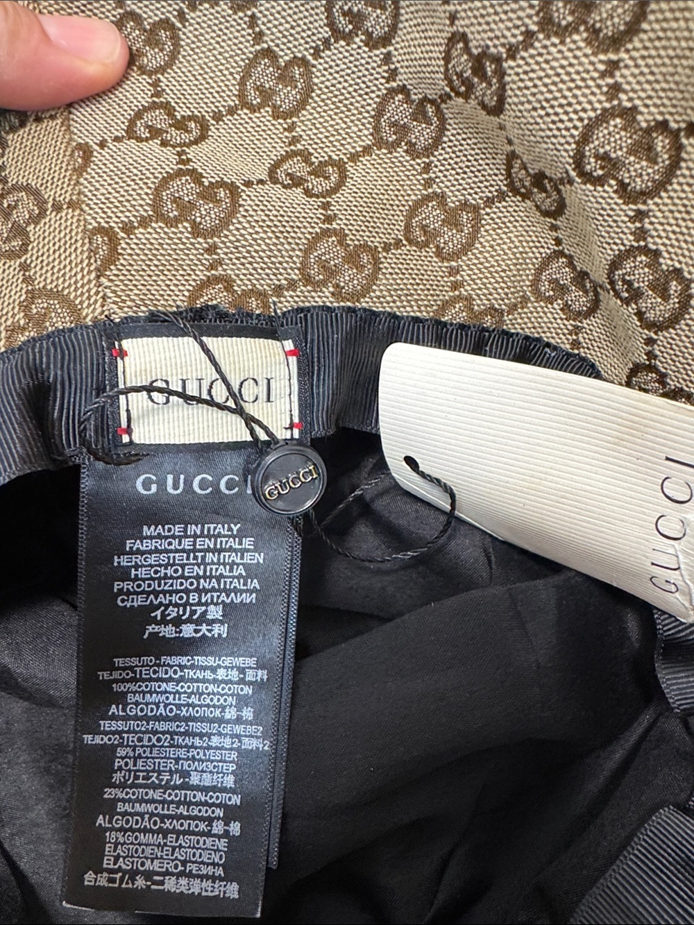 Gucci GG Canvas Bucket Hat in Beige and Brown medium size - Picture 5 of 5